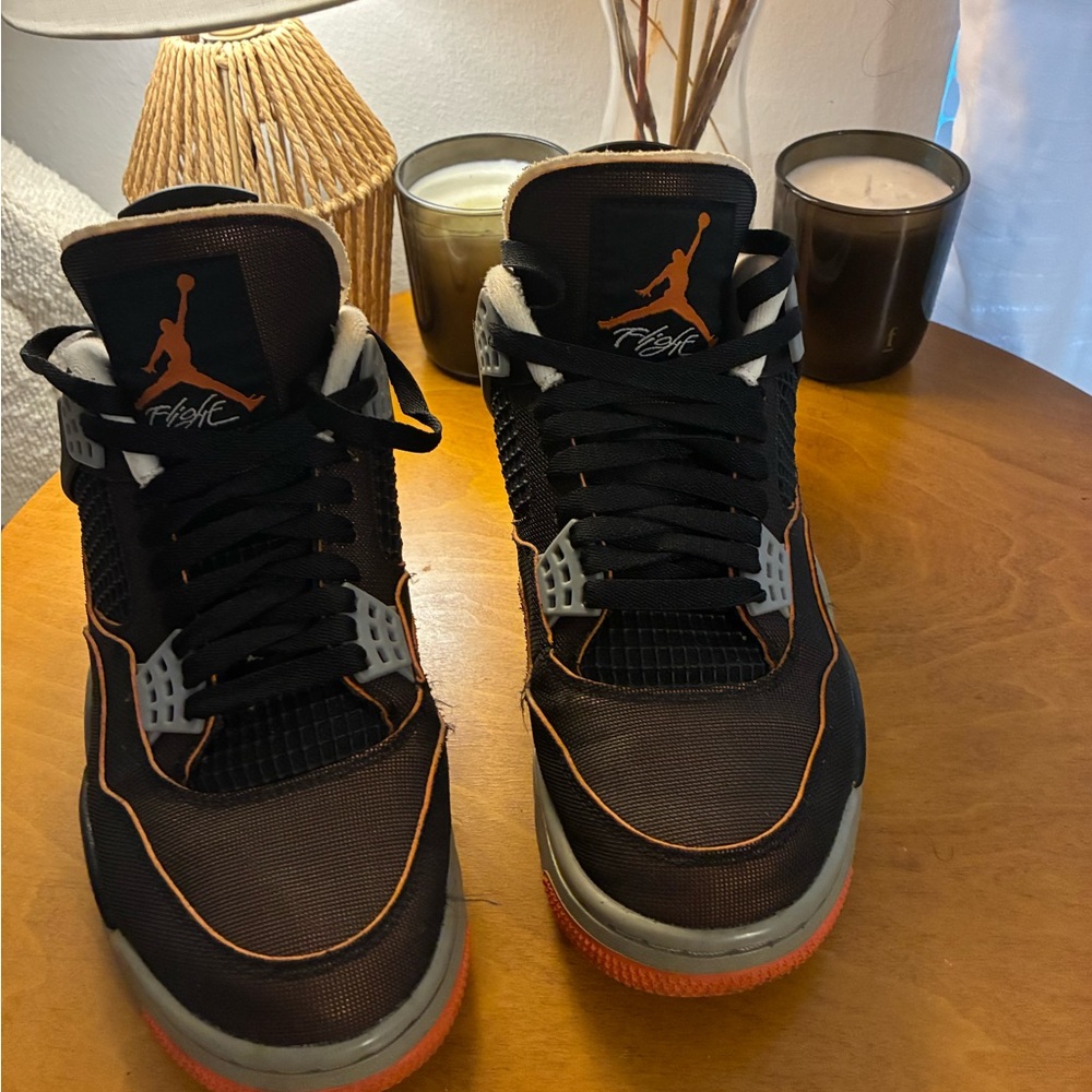 Jordan Air Retro 4 Black and Orange (Starfish)Sneakers